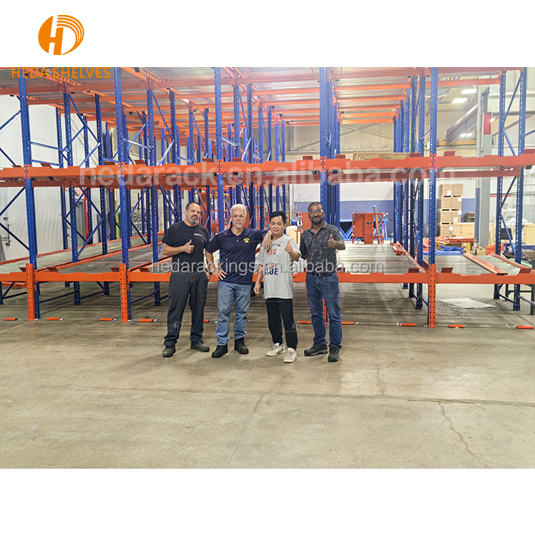 High Quality FIFO Gravity Carton Flow Rack Pallet Rack System Pallet Flow Racking Warehouse Equipment