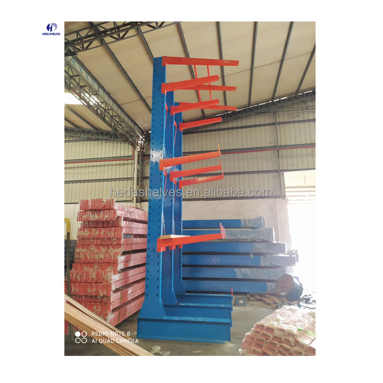 Cantilever Storage Rack Heavy Duty Single Sided H Steel Factory Cantilever Racking for Warehouse