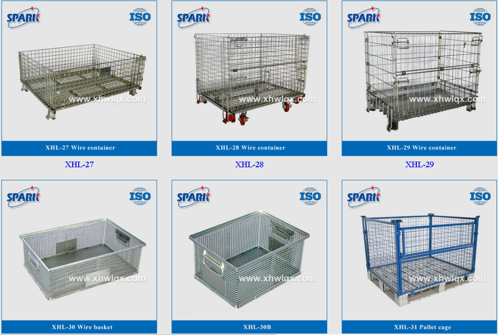 Spark Custom Heavy-Duty Steel Folding Storage Box 1600kg Capacity Lockable Design Wire Construction Cargo Equipment