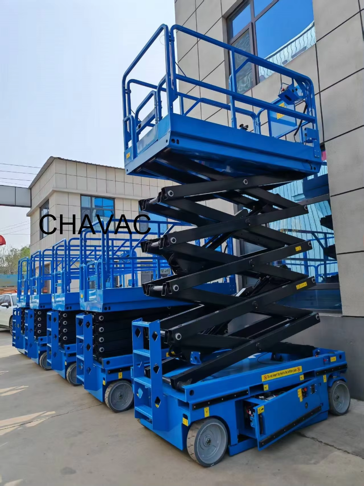 Full Automatic Self Propell Hydraulic Electric Lifting Platform Automatic Walking Manned Elevator Scissor Lift