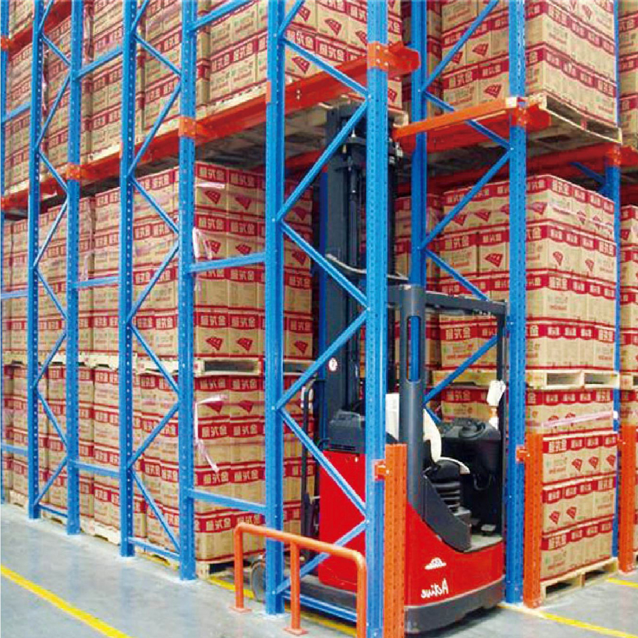 Reinforced 5 Layer Drive-In Storage Racking Heavy Duty Industrial Warehouse Cargo Shelving Units Cold Rolled Steel CE Certified