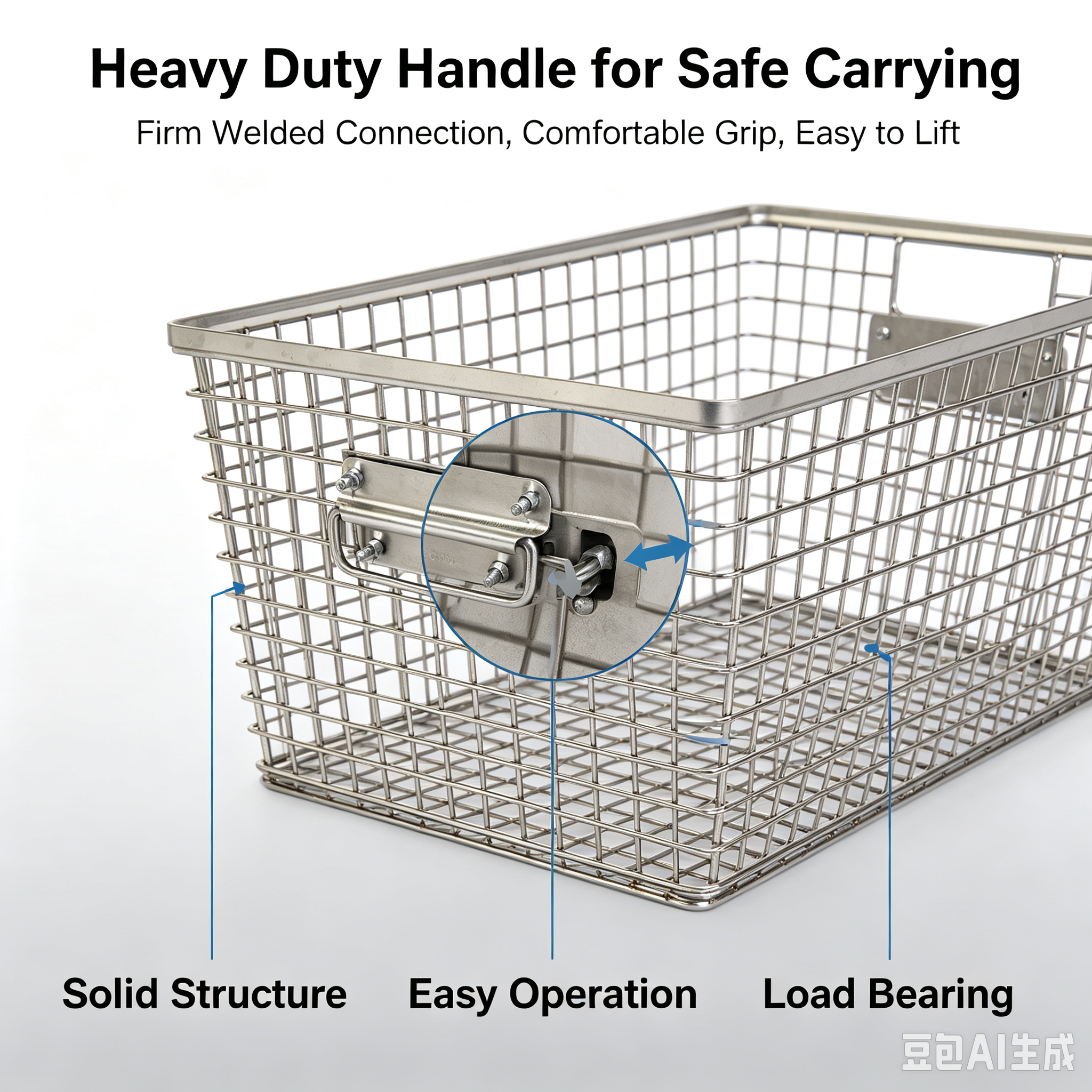 Stainless Steel Mesh Basket Sorting Scene