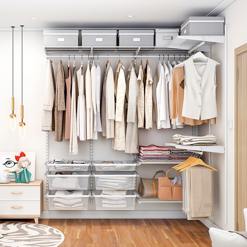 Wall Mounted Wire Shelf Heavy Duty Steel Wire Shelving for Closet &amp; Garage Storage