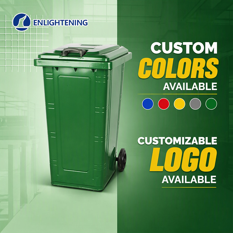 High Quality 240L Customizable Large Galvanized Steel Heavy Duty Eco-Friendly Commercial Outdoor Storage Bin