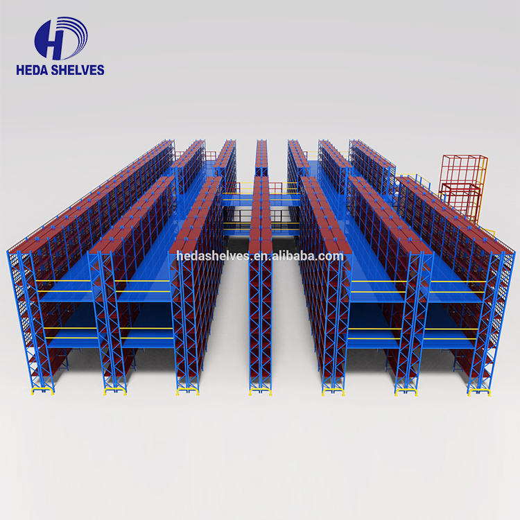 Mezanine Platform Racking Warehouse Industrial Steel Mezzanine Floor Ladder Multi Floor Attic Racking Assembled Mezzanine