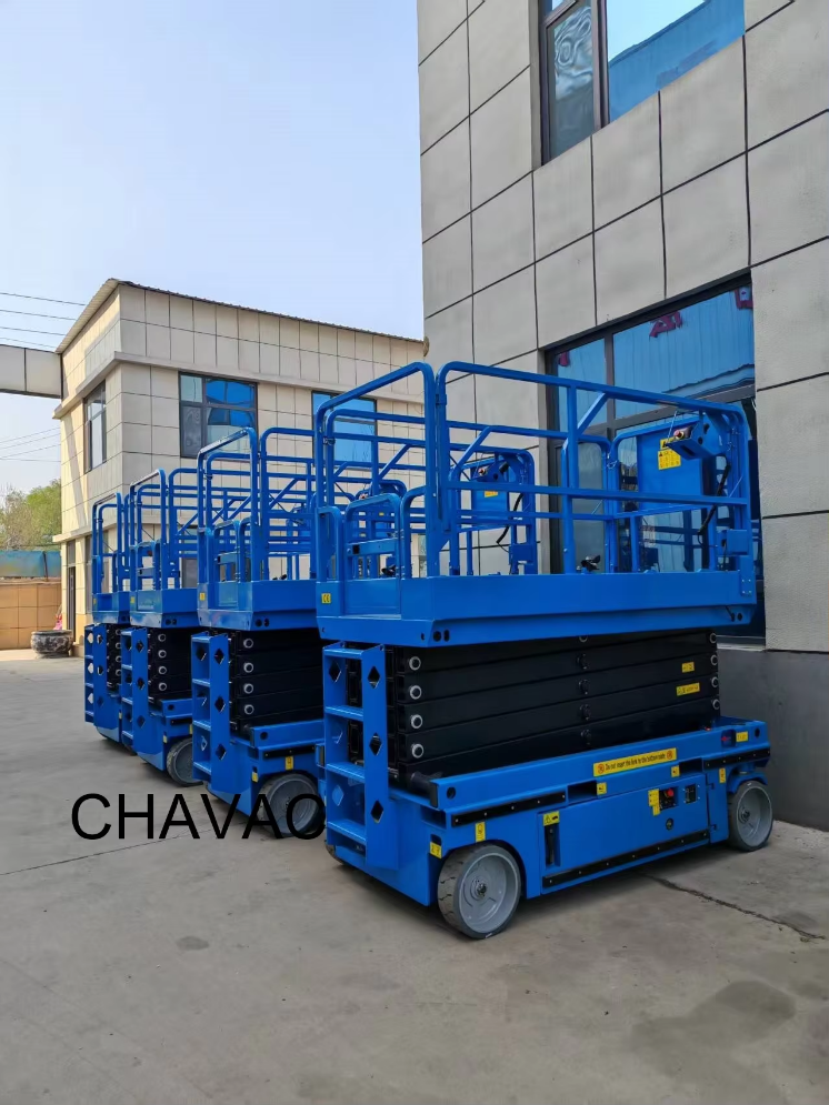 Full Automatic Self Propell Hydraulic Electric Lifting Platform Automatic Walking Manned Elevator Scissor Lift