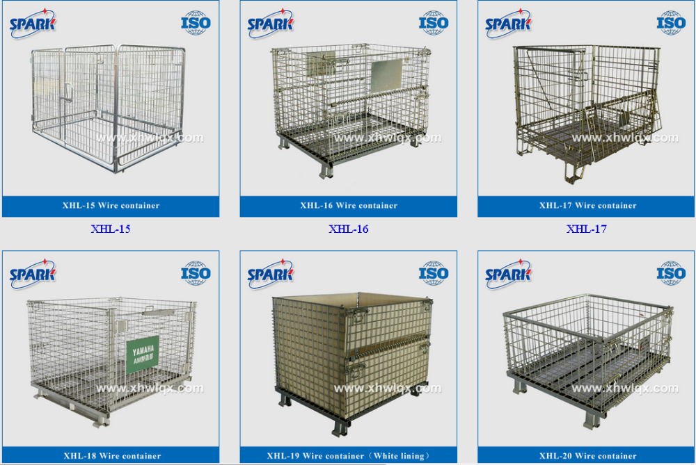 Spark Custom Heavy-Duty Steel Folding Storage Box 1600kg Capacity Lockable Design Wire Construction Cargo Equipment