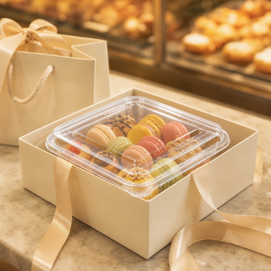 Wholesale PET Pastry Box 500g Disposable Clear Cake Dessert Container With Lid Food Grade Recyclable Bulk Packaging