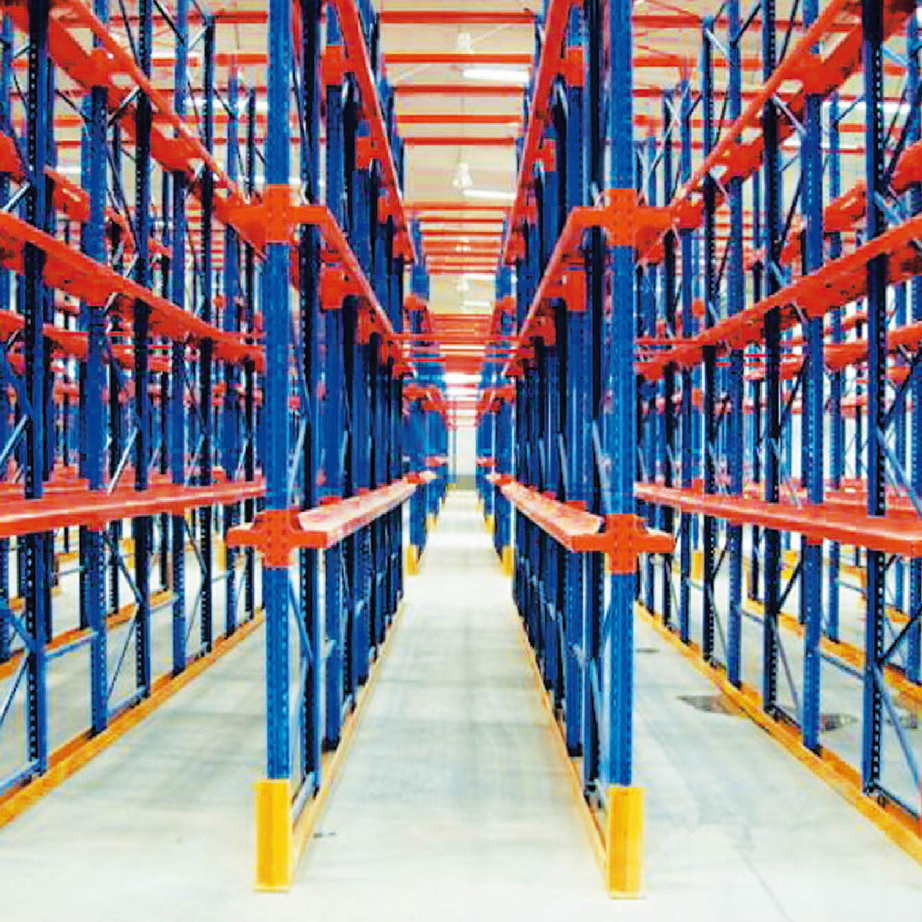 Reinforced 5 Layer Drive-In Storage Racking Heavy Duty Industrial Warehouse Cargo Shelving Units Cold Rolled Steel CE Certified