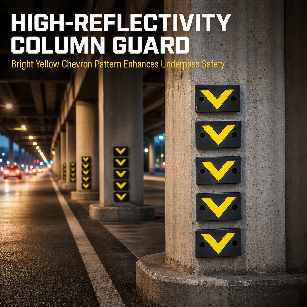 Factory Safety Rubber Anti-Collision Impact Protection Strip for Wall Corner Column Machinery Zone Warehouse and Workshop