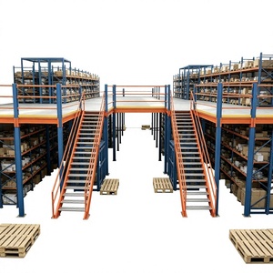 Industrial Heavy-Duty Modular Racking Cold Rolled Steel 3-Layer Warehouse Mezzanine Floor Platform Boltless Corrosion Protected
