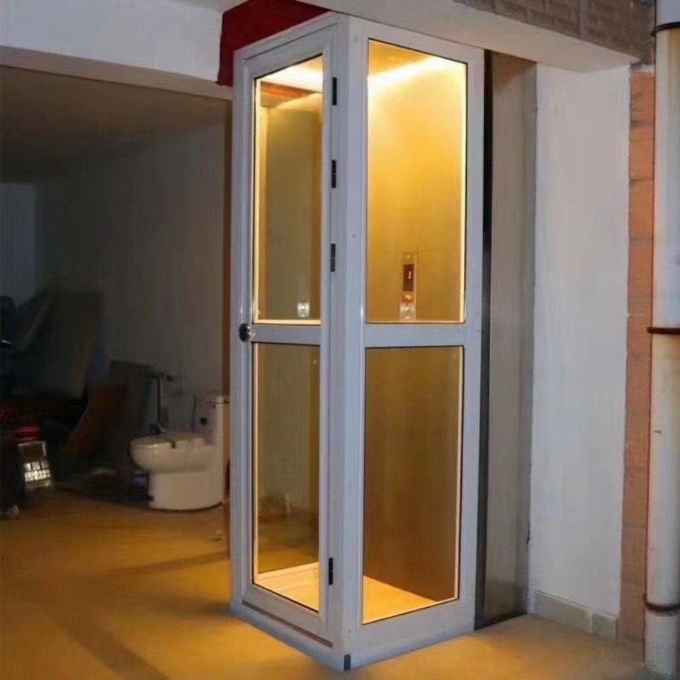 Quality Assurance Hydraulic Mini Home Lift Elevator Man Lifting Platform 300/450kg Load Capacity 0.25m/s Speed Lifting