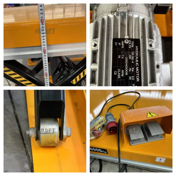 YILU LIFT 4 Ton 4 M Hydraulic Scissor Lift Table Warehouse Use Platform Lift with CE
