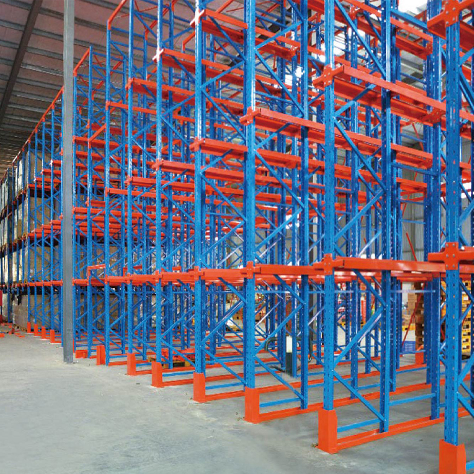 Reinforced 5 Layer Drive-In Storage Racking Heavy Duty Industrial Warehouse Cargo Shelving Units Cold Rolled Steel CE Certified