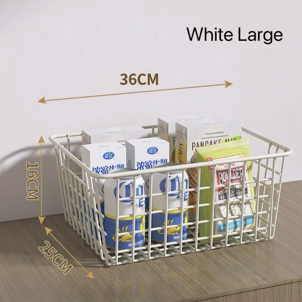 Metal Wire Organizer Baskets Storage Baskets Pantry Baskets for Kitchen Living Room