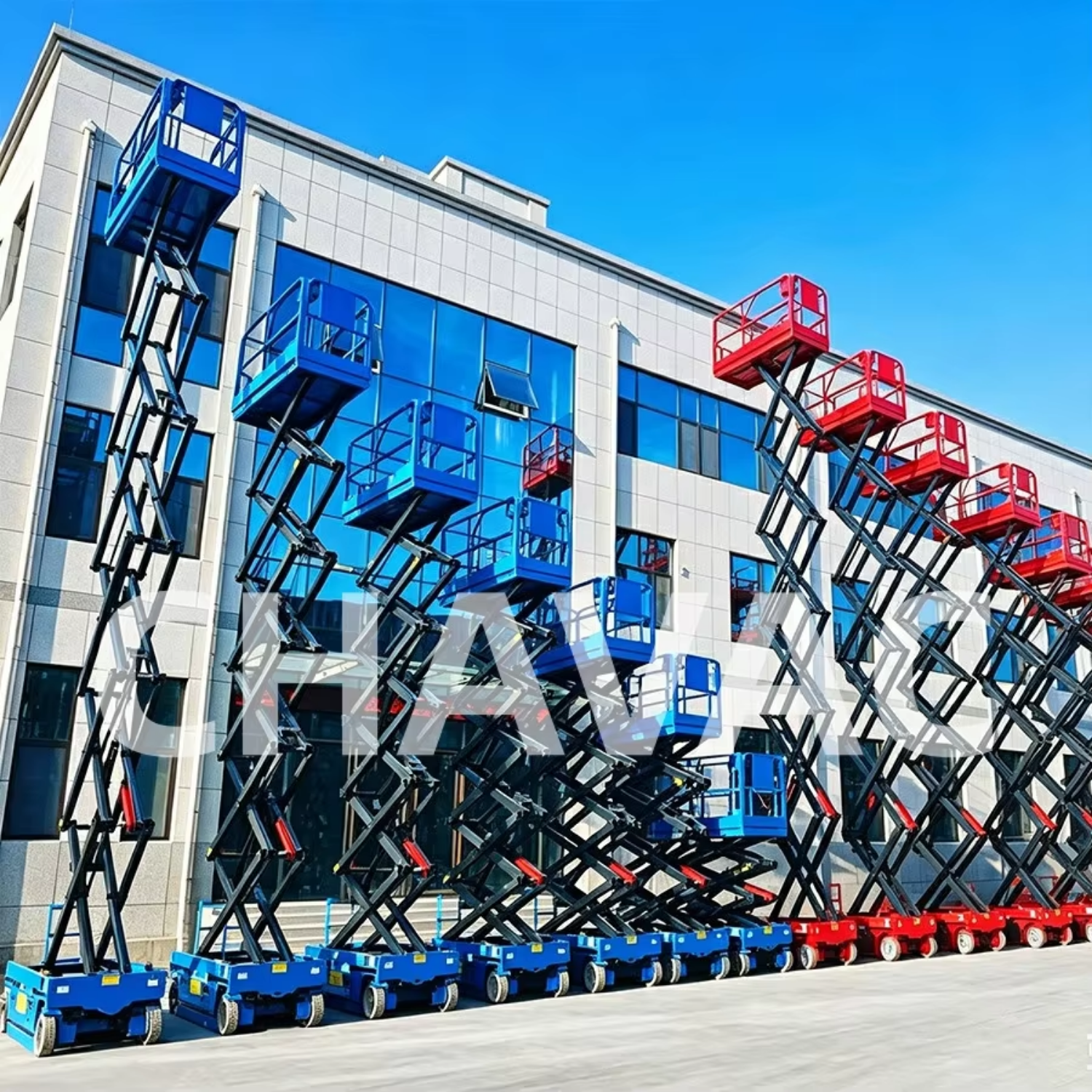 Full Automatic Self Propell Hydraulic Electric Lifting Platform Automatic Walking Manned Elevator Scissor Lift