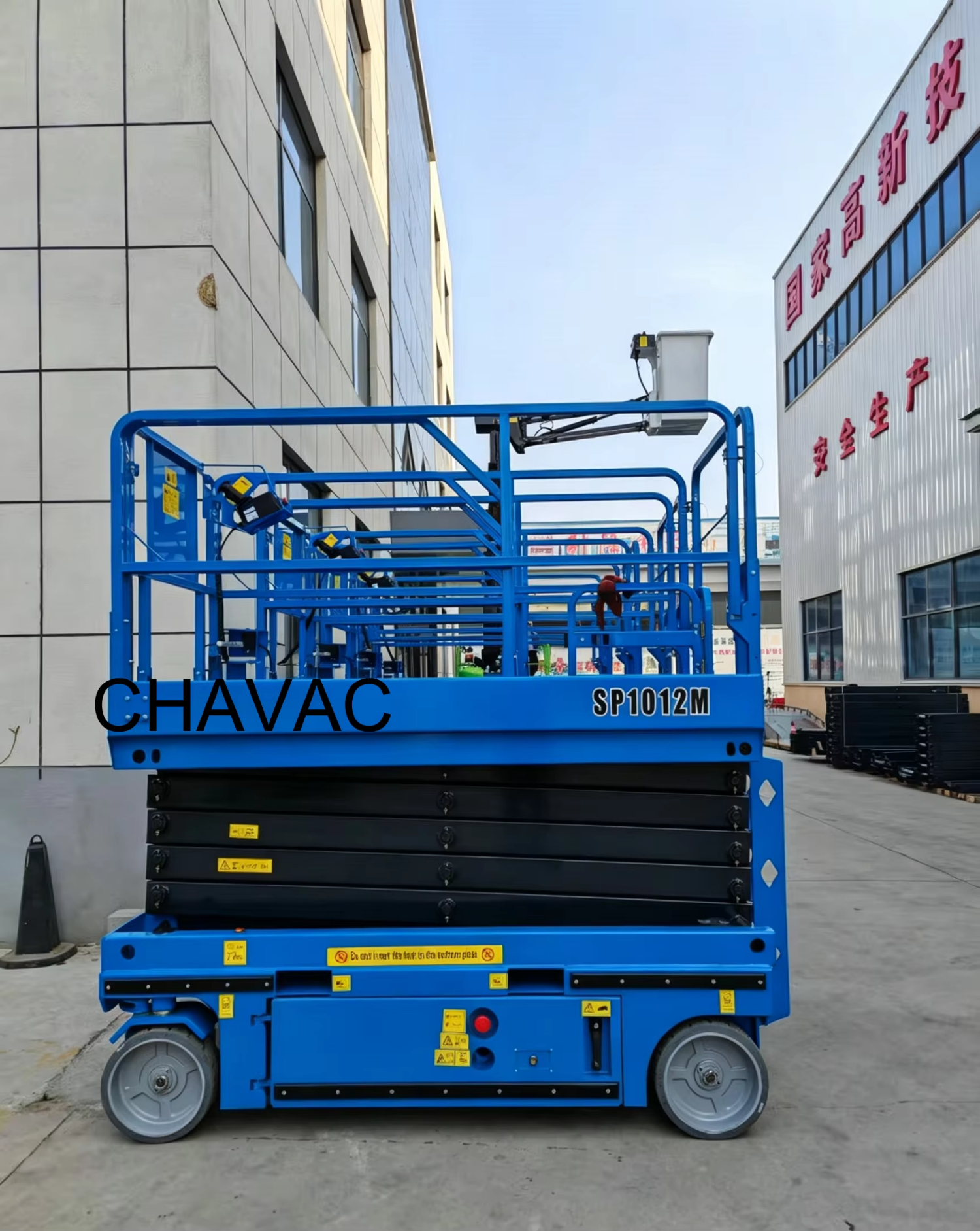 Full Automatic Self Propell Hydraulic Electric Lifting Platform Automatic Walking Manned Elevator Scissor Lift
