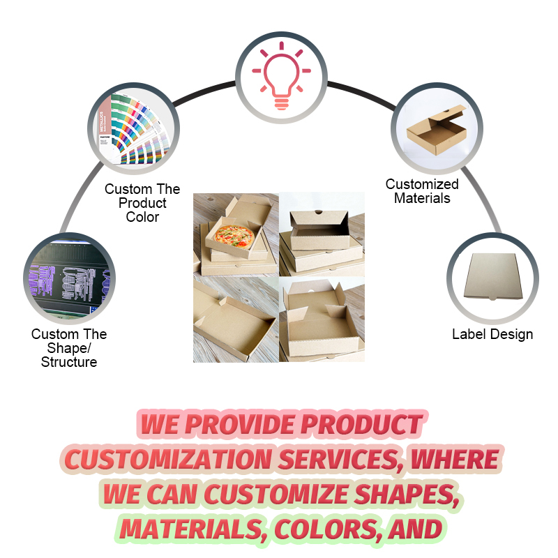 Discounted Bulk HuiLong Customizable Size Foldable Paperboard Pizza Box OEM/ODM Customized Color Patterns Multi-Functional