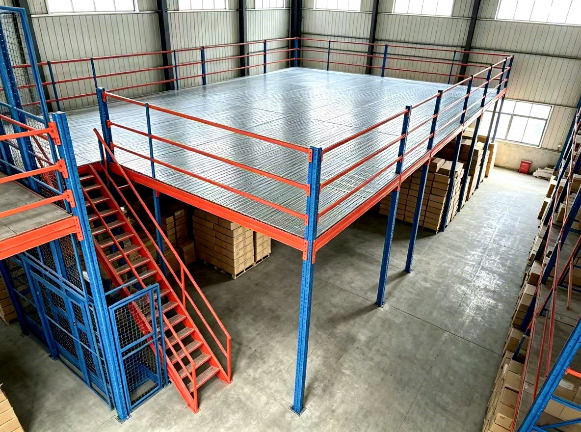 Industrial Heavy-Duty Modular Racking Cold Rolled Steel 3-Layer Warehouse Mezzanine Floor Platform Boltless Corrosion Protected