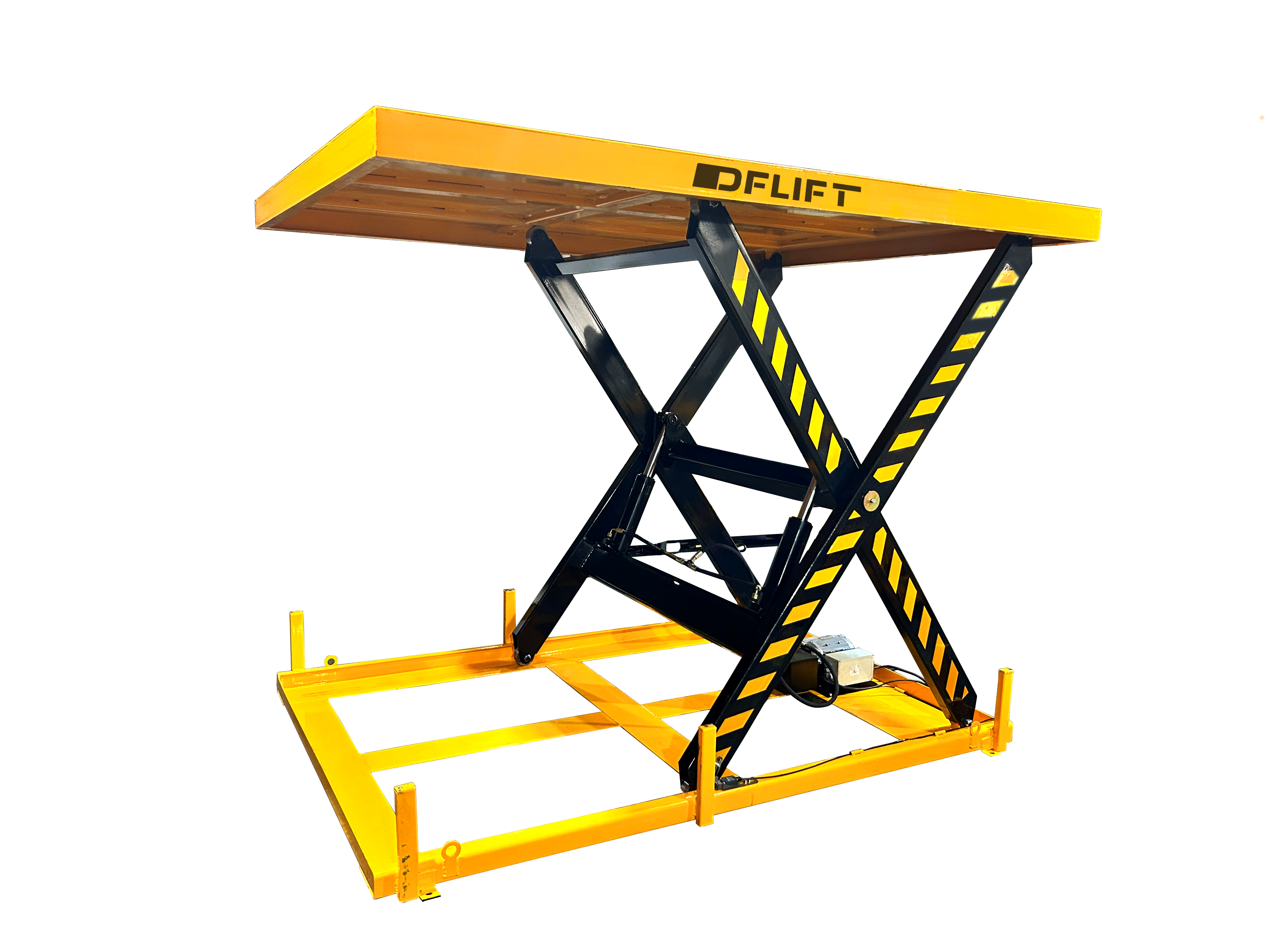DFLIFT 1m Stationary Scissor Lift Table Electric Hydraulic with 1000kg Capacity Pit Mounted Lift Tables