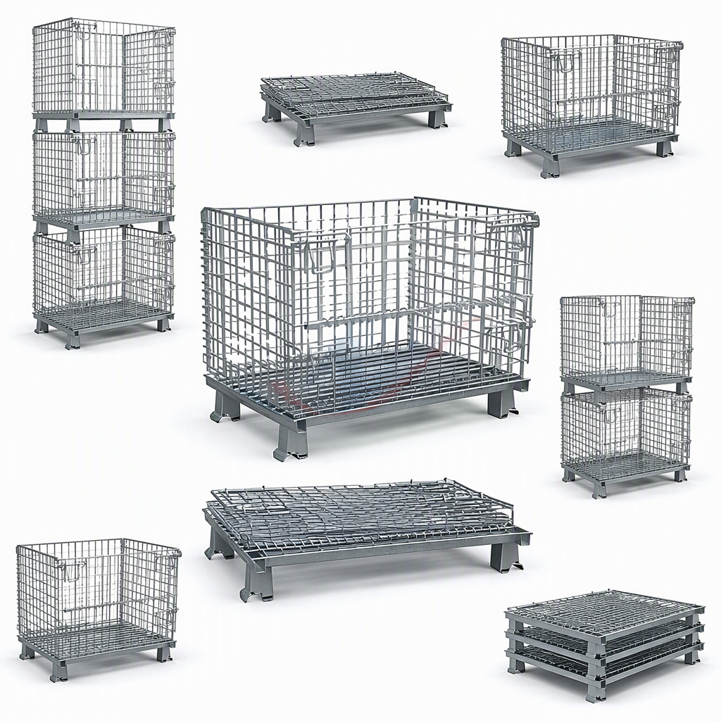 Heavy Duty Galvanized Steel Storage Pallet Crate with 1000kg Capacity for Industrial Warehouse
