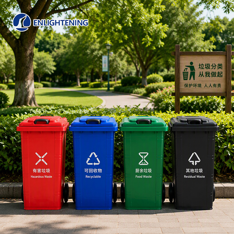 High Quality 240L Customizable Large Galvanized Steel Heavy Duty Eco-Friendly Commercial Outdoor Storage Bin