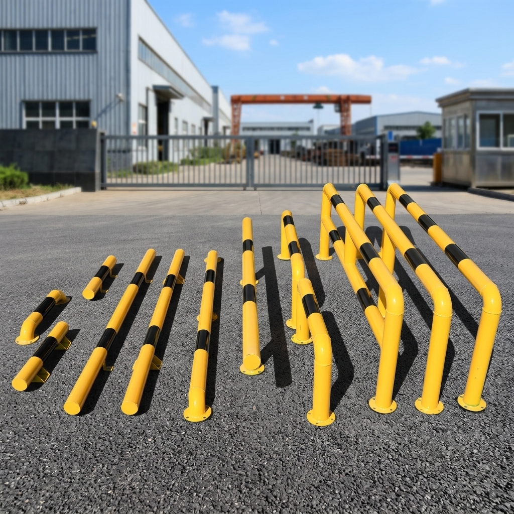 Anti-Collision Steel Pipe Column Protector U-Shaped Column Guard for Warehouse and Factory