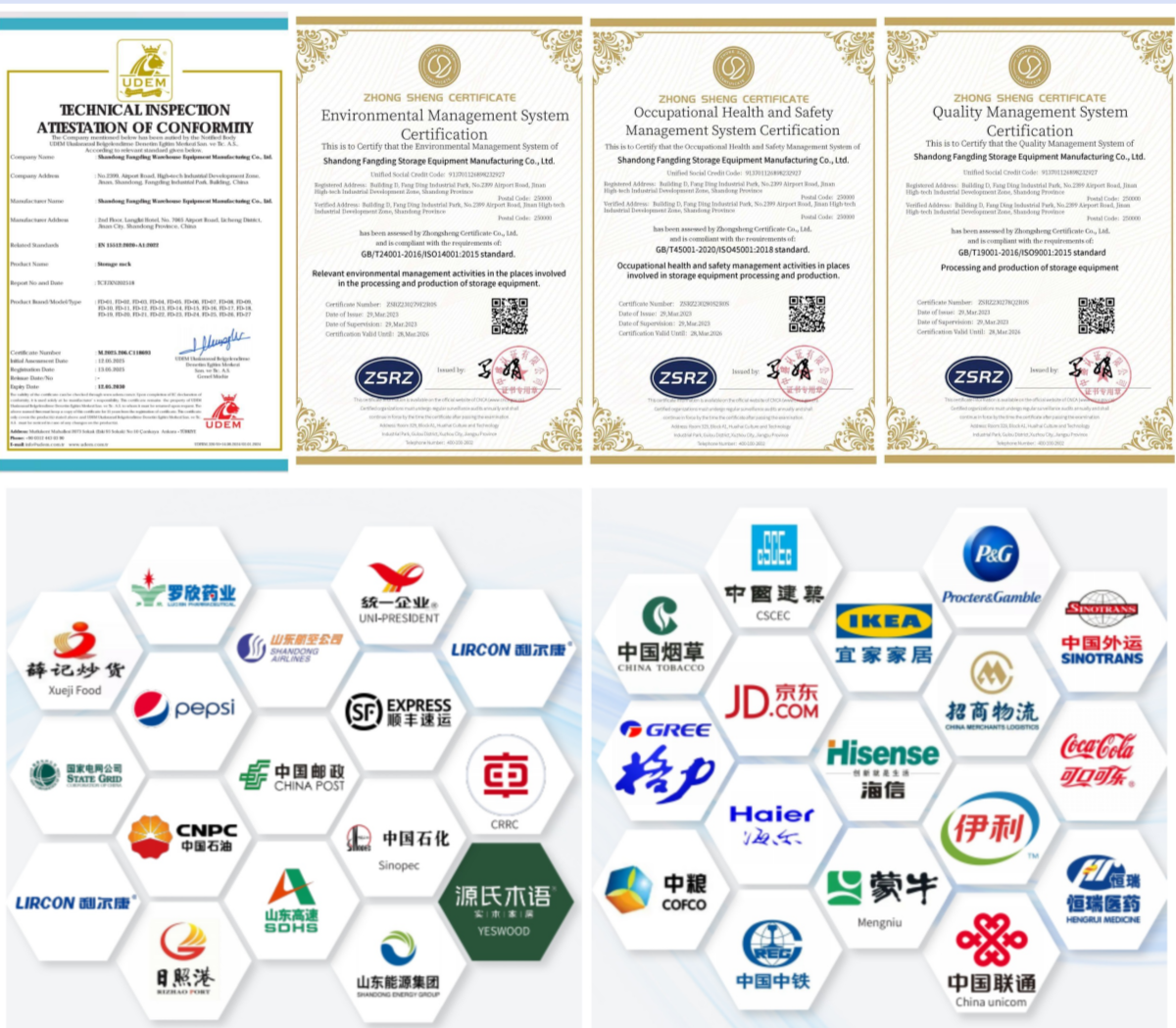 Company Certificates and Patents