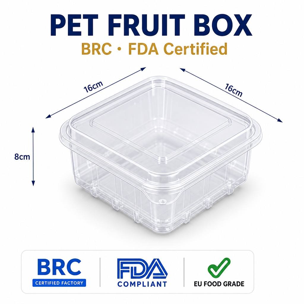 Wholesale PET Pastry Box 500g Disposable Clear Cake Dessert Container With Lid Food Grade Recyclable Bulk Packaging