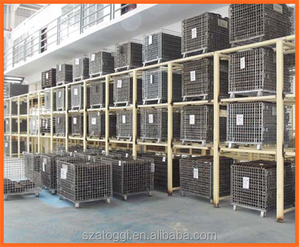 Heavy Duty Galvanized Steel Storage Pallet Crate with 1000kg Capacity for Industrial Warehouse