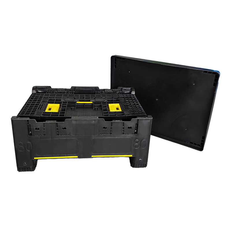 HDPE Warehouse Storage Euro Bulk Foldable Plastic Pallet Container 800x600x760mm Collapsible Stackable Large Pallet Box