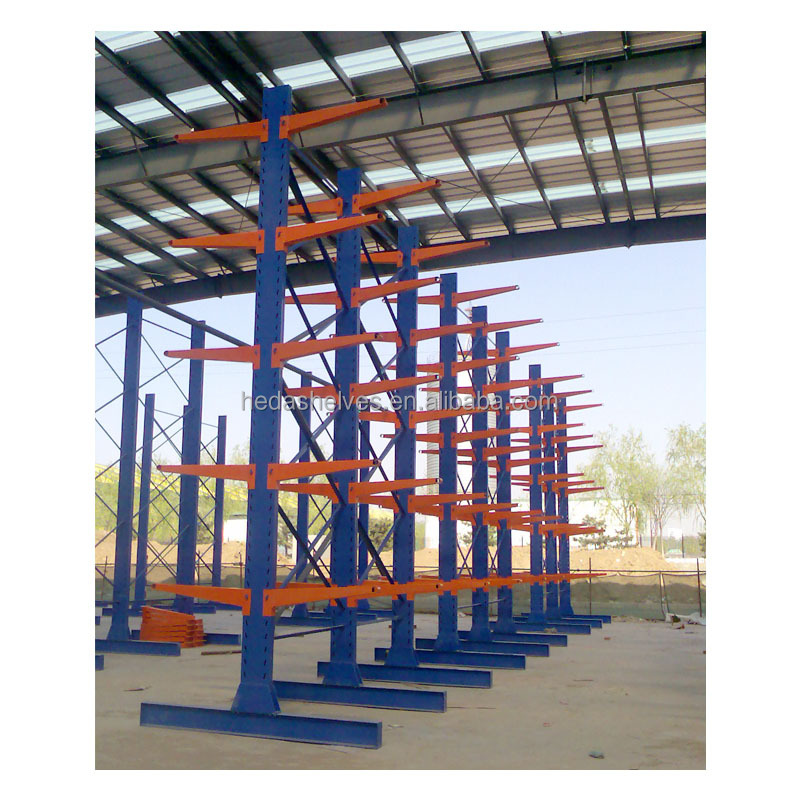 Cantilever Storage Rack Heavy Duty Single Sided H Steel Factory Cantilever Racking for Warehouse
