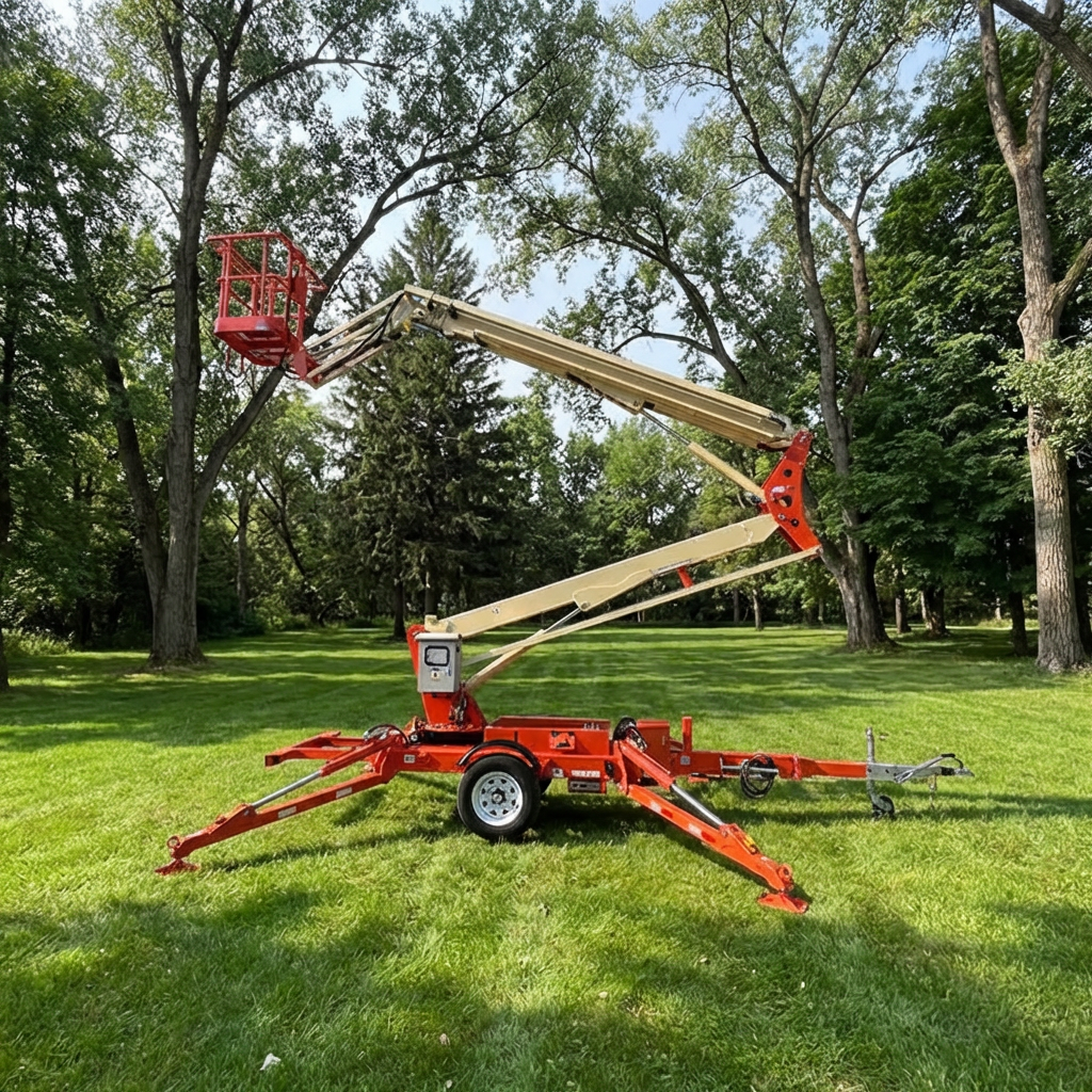 ZMT P-997 10m 12m 14m 16m 18m 20m 22m Hydraulic Man Mobile Bucket Aerial Work Towable Cherry Picker Trailer Mounted Boom Lift