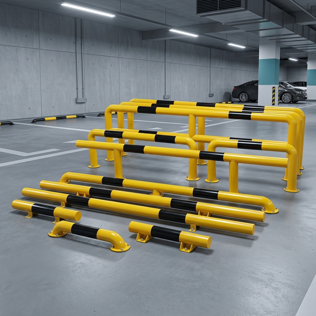 Anti-Collision Steel Pipe Column Protector U-Shaped Column Guard for Warehouse and Factory