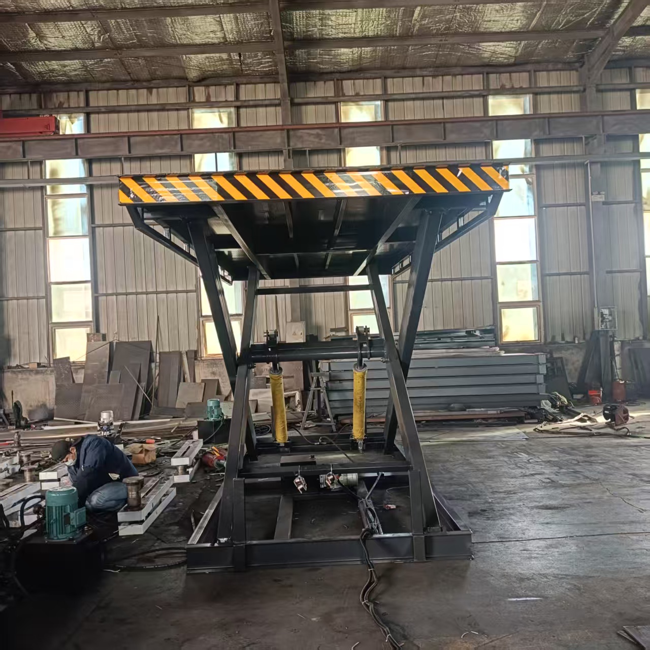 Fixed Electric Scissor Lift Table/ Stationary Hydraulic Scissor Lift Platform for Goods Car Lifting