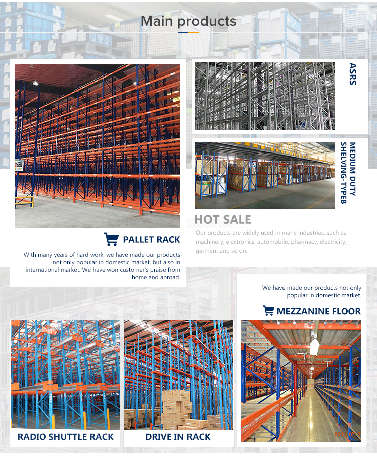 Drive-in Racking System FILO Warehouse Storage Van High Density Pallet Racking System Heavy Duty Racks