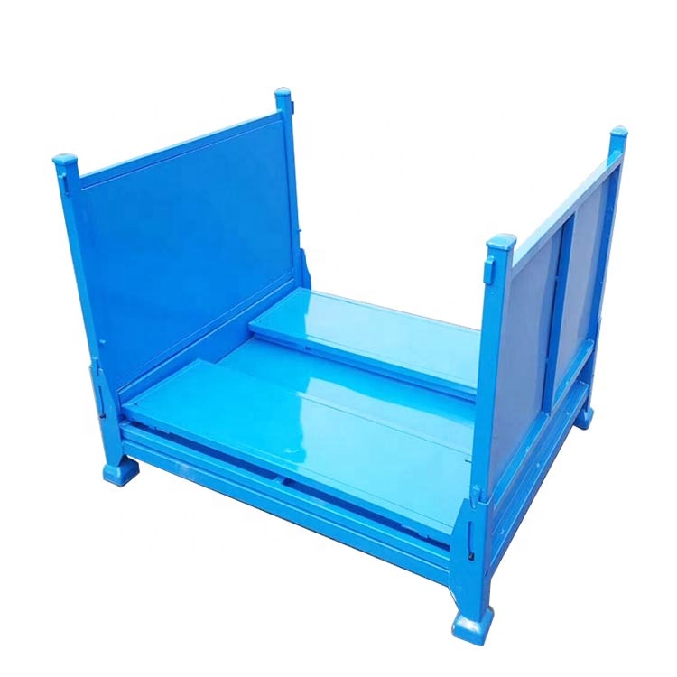 Industrial Metal Storage Cage Stackable Warehouse Turnover Boxes with Strong Carrying Capacity