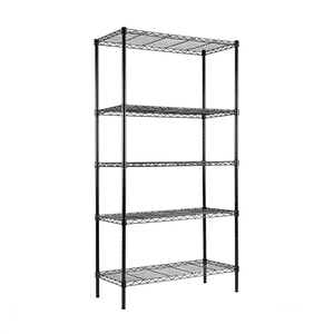 Adjustable 5-Layer Black Epoxy Kitchen Storage Rack