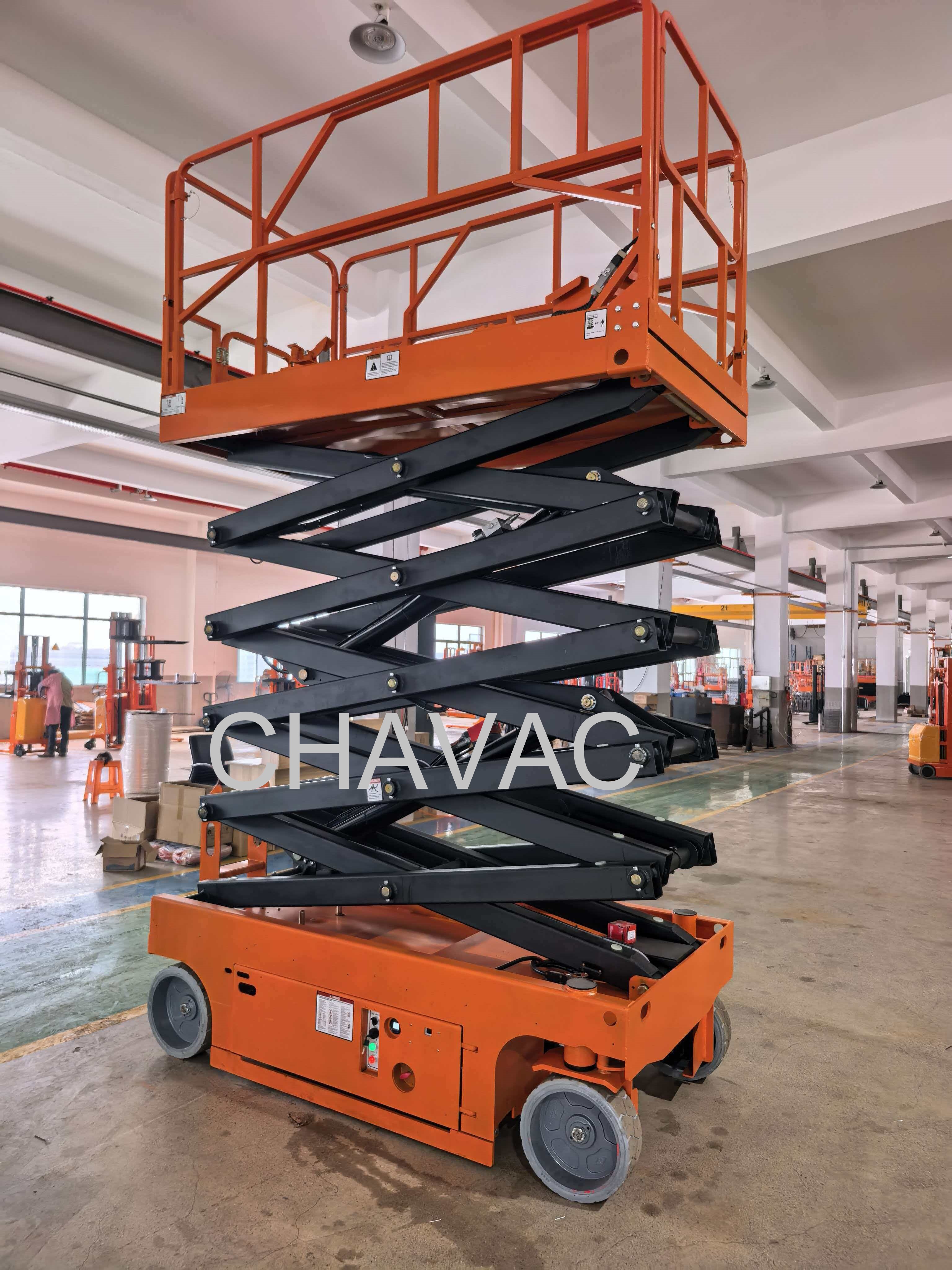 Full Automatic Self Propell Hydraulic Electric Lifting Platform Automatic Walking Manned Elevator Scissor Lift