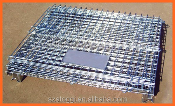 Heavy Duty Galvanized Steel Storage Pallet Crate with 1000kg Capacity for Industrial Warehouse