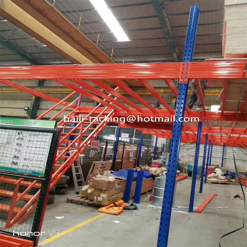 Warehouse Free Standing Modular Mezzanine Floor Kits With Stairway and Elevator