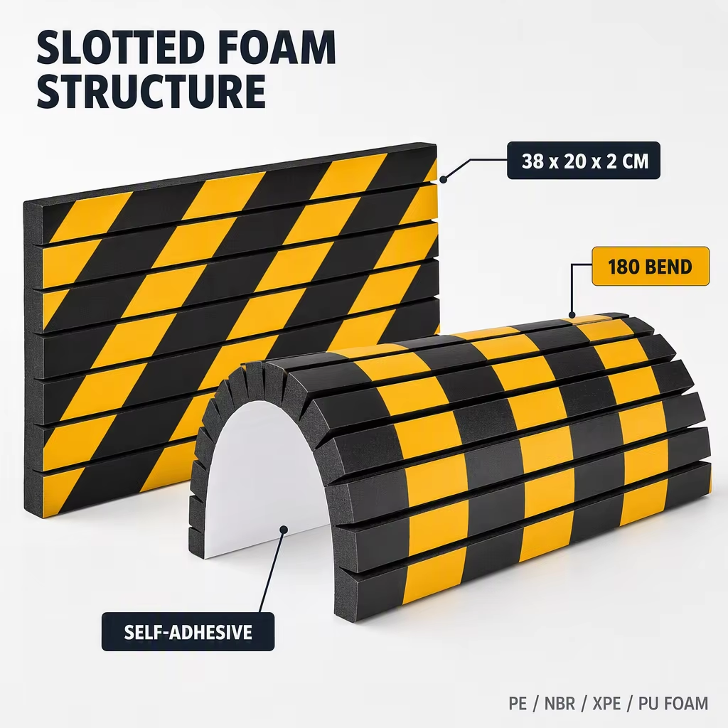 Warehouse Rack Column Guard Foam Garage Parking Wall Protector NBR XPE PU 3-50mm Cuttable Panel OEM Factory