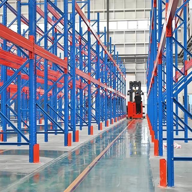 Heavy Duty Steel Drive-In Pallet Racking System 5 Tier Warehouse Racks High Density Storage Corrosion Protection Electrostatic
