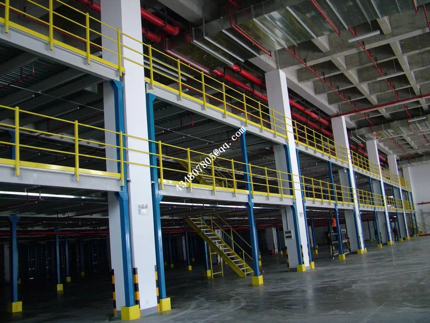 Warehouse Free Standing Modular Mezzanine Floor Kits With Stairway and Elevator
