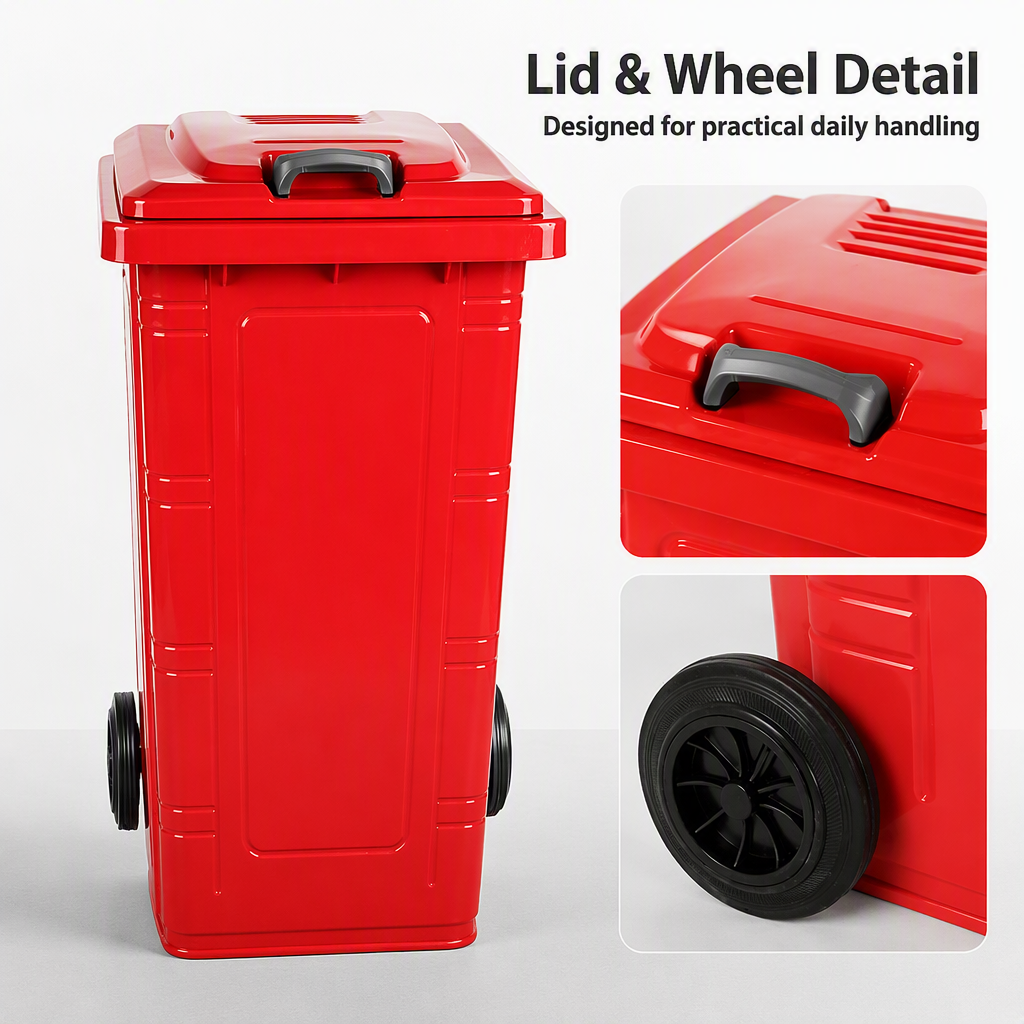 High Quality 240L Customizable Large Galvanized Steel Heavy Duty Eco-Friendly Commercial Outdoor Storage Bin