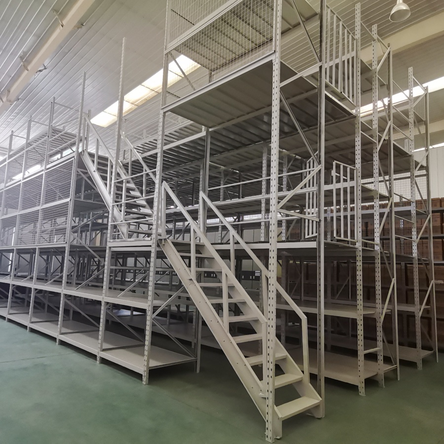 Modular Industrial Steel Mezzanine Floor Racking System Durable Heavy Duty Rack Metal Mezzanine Platform System