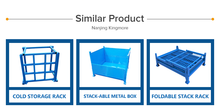 Industrial Metal Storage Cage Stackable Warehouse Turnover Boxes with Strong Carrying Capacity