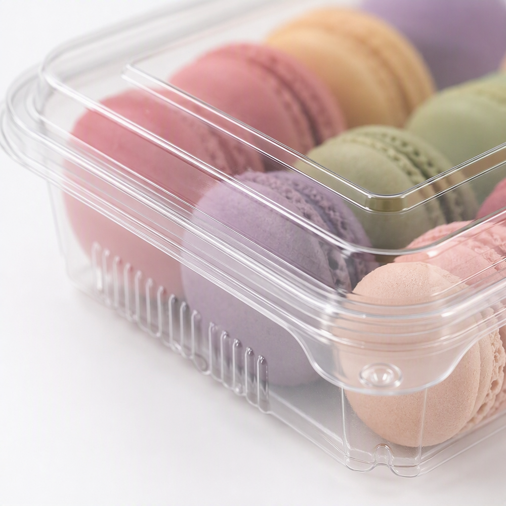 Wholesale PET Pastry Box 500g Disposable Clear Cake Dessert Container With Lid Food Grade Recyclable Bulk Packaging