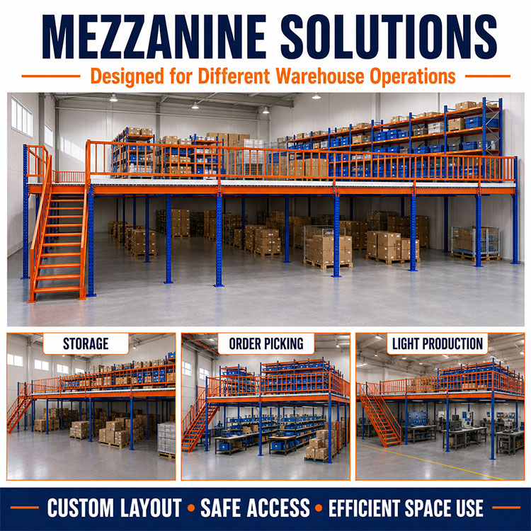 Steel Mezzanine Floors System Modular Industrial Storage Platform Rack for Warehouse