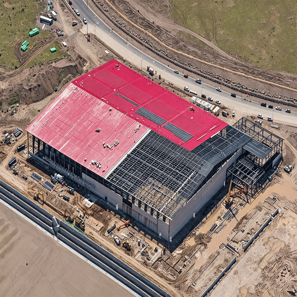 EN1090 CE Certified Industrial Design Large Span Steel Structure Building High-Strength H-Beam Frame Mezzanine Steel Platform